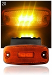 LED Φωτιστικό Πλευρικής Σήμανσης Πορτοκαλί με Βάση 12V - 24V 110mm x 30mm