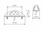 LED Όγκου Κατακόρυφο Πλευρικό Θέσης 12V/24V IP68 Κόκκινό / Λευκό 123mm x 40mm x 37mm