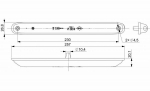 LED Φωτιστικό Φλας τρεχούμενο 12 LED Σήμανσης 12V / 24V Πορτοκαλί 260mm