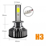 LED Kit Can Bus H3 12V - 24V 72W 10000lm 2 Τεμάχια