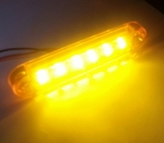 LED Όγκου με 6 LED 12V/24V IP66 Πορτοκαλί 100mm х 20mm x 10mm