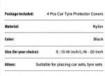 Σετ Καλύμματα Προστασίας Ελαστικών Αυτοκινήτου 4 τεμαχίων