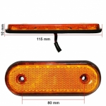 LED Όγκου Πλευρικής Σήμανσης 20 LED Πορτοκαλί 12V IP68 115mm x 45mm x 10mm