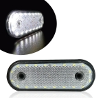 LED Όγκου Πλευρικής Σήμανσης 20 LED Λευκό 24V IP68 115mm x 45mm x 10mm