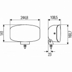 Σέτ Προβολείς Ομίχλης H7 Αλογόνου 12V / 24V με 6 LED Πορτοκαλί 265mm X 161mm E-Mark