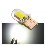 LED T10 COB SMD 12V Ψυχρό Λευκό 2 Τεμάχια με Επικάλυψη Σιλικόνης