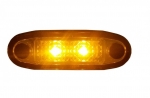 LED Όγκου με 2 LED 12V IP66 Πορτοκαλί 75mm х 22mm x 10mm Е-Mark