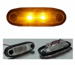 LED Όγκου με 2 LED 12V IP66 Πορτοκαλί 75mm х 22mm x 10mm Е-Mark