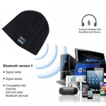 Σκούφος Μαυρος με Σύνδεση Bluetooth και Ενσωματωμένα Ακουστικά