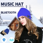 Σκούφος Μπλέ με Σύνδεση Bluetooth και Ενσωματωμένα Ακουστικά