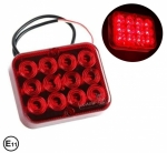 LED Φως Ομίχλης Κόκκινο 12V E-Mark 100mm x 80mm x 25mm