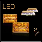 Σετ LED Φώτα Πινακίδας 12V Πορτοκαλί  / Λευκό 100mm x 60mm 2 Τεμάχια