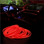 Εύκαμπτο Φωτιζόμενο LED Καλώδιο Neon 12V για Εσωτερική Διακόσμηση Αυτοκινήτου 1m Κόκκινη