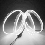 Εύκαμπτο Φωτιζόμενο LED Καλώδιο Neon 12V για Εσωτερική Διακόσμηση Αυτοκινήτου 1m Λευκή
