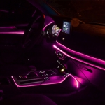 Εύκαμπτο Φωτιζόμενο LED Καλώδιο Neon 12V για Εσωτερική Διακόσμηση Αυτοκινήτου 1m Μωβ