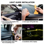 Εύκαμπτο Φωτιζόμενο LED Καλώδιο Neon 12V για Εσωτερική Διακόσμηση Αυτοκινήτου 1m Κίτρινη