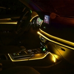 Εύκαμπτο Φωτιζόμενο LED Καλώδιο Neon 12V για Εσωτερική Διακόσμηση Αυτοκινήτου 2m Κίτρινη