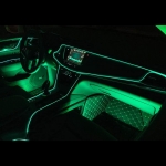 Εύκαμπτο Φωτιζόμενο LED Καλώδιο Neon 12V για Εσωτερική Διακόσμηση Αυτοκινήτου 2m Πράσινη