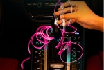 Εύκαμπτο Φωτιζόμενο LED Καλώδιο Neon 12V για Εσωτερική Διακόσμηση Αυτοκινήτου 1m Ροζ