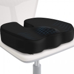 Μαξιλαράκι Ανατομικό Καθίσματος και Καρέκλας Memory Foam 45cm x 35cm x 7cm Μαύρο