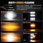 LED Προβολάκια Σετ 6 Τεμάχιων 10-30 Volt με 2 Λειτουργιές Λευκό - Πορτοκαλί IP68
