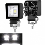 Σετ 4 Τεμάχια LED Προβολέα με καλωδίωση Λευκό Flood + Λευκό DRL Light 12V - 24V 59mm x 59mm IP68