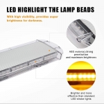 LED Φάρος Πορτοκαλί 12V / 24V Με Μαγνήτη και Διάφανο Γυαλί 55cm x 22cm x 8cm