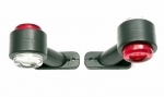 Σέτ LED Όγκου Κερατάκια 12V / 24V IP66 Κόκκινό / Λευκό με Περιστρεφόμενο Εφέ Φωτός Mini 80mm x 60mm
