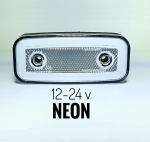 LED Όγκου Πλευρικής Σήμανσης με Βάση NEON Λευκό 12V / 24V IP68 110mm x 15mm
