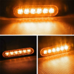 LED Φώτα Οδικής Βοήθειας 6 LED 12V / 24V Πορτοκαλί Εξωτερικά 112mm x 29mm