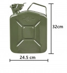 Μεταλλικό Μπιτόνι αποθήκευσης και μεταφοράς καυσίμου 5 λίτρα 5L