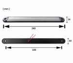 LED Φωτιστικό Πλευρικής Σήμανσης NEON 24cm Λευκό 12V / 24V IP68