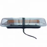 LED Φάρος Πορτοκαλί 12V / 24V μέ Διάφανο Γυαλί 31cm x 16cm x 6cm