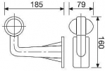 Σέτ LED Όγκου Κερατάκια 24V IP66 Κόκκινό / Λευκό 185mm X 79mm X 160mm