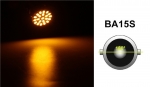 Λαμπτήρας LED BA15S (1156) 22 SMD 12V Πορτοκαλί