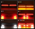 Σετ LED Φανοί Οπίσθιοι 12V / 24V Φρένων - Φλας - Θέσης - Όπισθεν - Ομίχλης με 6 Λειτουργίες 24cm x 11cm x 3cm E-Mark
