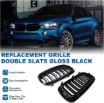 Κεντρική Μάσκα Για BMW F15 F85 X5 F16 F86 X6 Γυαλιστερή 2014+ ΧΩΡΙΣ ΚΑΜΕΡΑ 