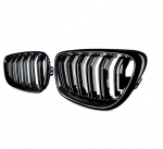 Κεντρική Μάσκα Για BMW F22 / F23 / F24 / F27 2012 - 2018 Γυαλιστερή Μαύρη Διπλή Γραμμή 220d / 220i / 228i / M235i / M240i