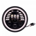 ΣΕΤ LED προβολέας Universal 7" ιντσών 18cm 9V - 32V Μικρή και Μεγάλη Σκάλα και Φώτα Ημέρας DRL Λευκό - Κίτρινο 7000lm για Τρακτέρ / Φορτηγών / Μοτοσυκλετών / ATV / Jeep κ.λπ.