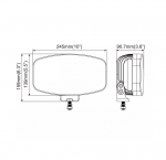 LED Προβολέας με Φιμέ Τζάμι 10-30 Volt Υψηλής Ισχύος 48W Λευκό / Πορτοκαλί 245mm x 139.4mm x 90mm IP68