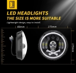 LED προβολέας Universal 7" ιντσών 18cm 9V - 32V Μικρή και Μεγάλη Σκάλα και Φώτα Ημέρας DRL RGB για Τρακτέρ / Φορτηγών / Μοτοσυκλετών / ATV / Jeep κ.α