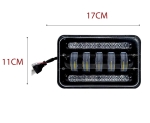 LED προβολέας Universal 70Watt 17cm x 11cm 9V - 32V Μικρή και Μεγάλη Σκάλα Φώτα Ημέρας DRL Κίτρινο για Τρακτέρ / Φορτηγών / Μοτοσυκλετών / ATV / Jeep κ.λπ.