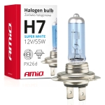 Λαμπτήρας Αλογόνου H7 12V 55W Φίλτρο UV (E8) Super White