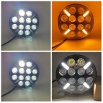 LED Προβολέας 10-30 Volt Υψηλής Ισχύος 120W Λευκό / Λευκό - Πορτοκαλί / Λευκό ø218mm IP68 E-Mark