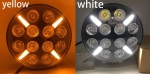 LED Προβολέας 10-30 Volt Υψηλής Ισχύος 120W Λευκό / Λευκό - Πορτοκαλί / Λευκό ø218mm IP68 E-Mark