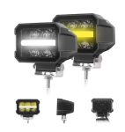 LED Προβολέας 10-30 Volt Υψηλής Ισχύος Λευκό DRL Πορτοκαλί / Λευκό IP68 E-mark E9