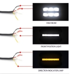 LED Προβολέας 10-30 Volt Υψηλής Ισχύος Λευκό DRL Πορτοκαλί / Λευκό IP68 E-mark E9