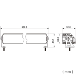 LED Μπάρα Ψυχρό Λευκό 10-30 Volt Υψηλής Ισχύος DRL Λευκό / Πορτοκαλί Προειδοποιητικό Φως 34cm IP67