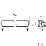 LED Μπάρα Ψυχρό Λευκό 10-30 Volt Υψηλής Ισχύος DRL Λευκό / Πορτοκαλί Προειδοποιητικό Φως 58cm IP67