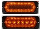 LED Φώτα Οδικής Βοήθειας Φιμέ Τζάμι 12V / 24V Πορτοκαλί Εξωτερικά 130mm x 50mm